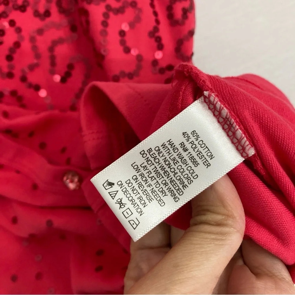 Quacker Factory Red Sequins Evening Layered Stret… - image 7